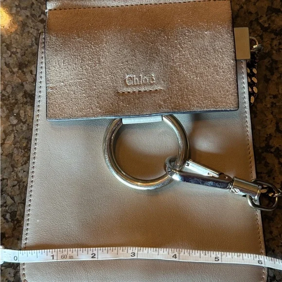 Chloé Mini Faye Beige Leather and Suede Crossbody Bag - Picture 10 of 11